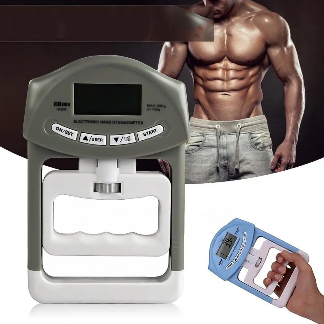 Digital LCD Dynamometer Hand Grip Power Measurement Body Building Gym Exercises Mucle Gripper Strength Meter 90kg/198Ib | Спорт и