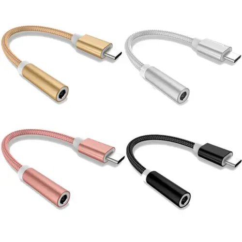 Type-C USB конвертер в 3 5 мм стерео аудио Aux Femal адаптер кабель для наушников |