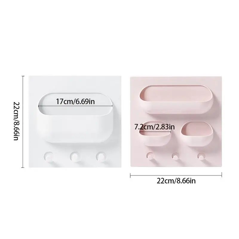 

Colors Plastic Storage Shelf for Bathroom Kitchen Wall Strongly Attached To The Hook Storage Rack Home Decoration Storage Basket