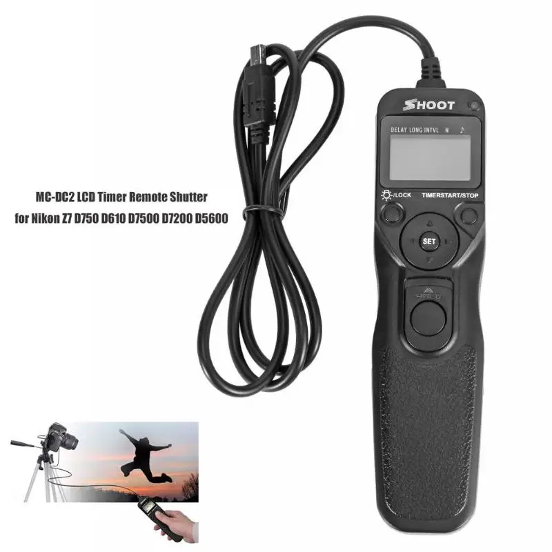 MC-DC2 ЖК-дисплей таймер удаленный затвор для Nikon Z7 D750 D610 D7500 D7200 D5600 Камера пульт