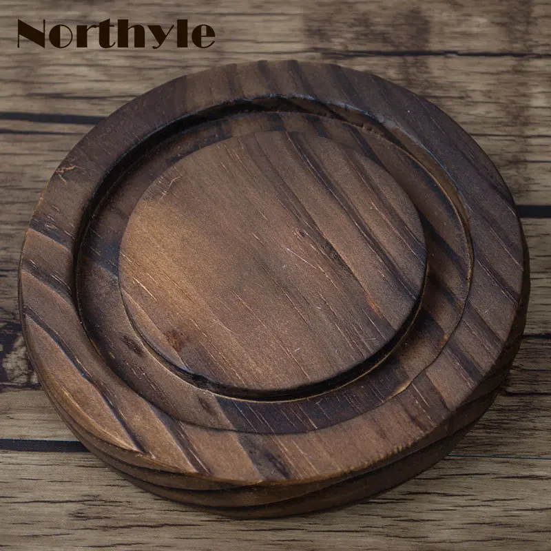 Northyle Glass Miniature Decoration Dome Cover With Wood Base Terrarium Figurine Bell Home Decoration|cover covers|cover glasscover wood |