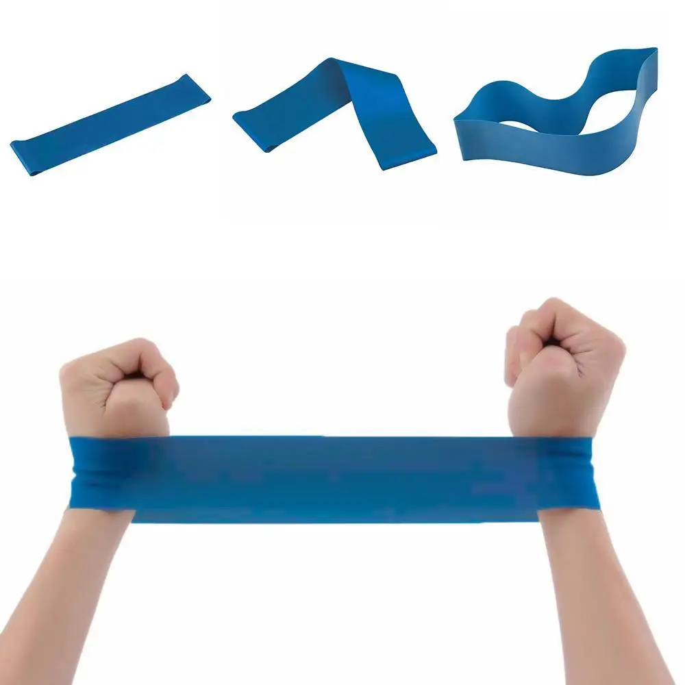 Gym Strength Training Yoga Elastic Ring Fitness Latex Blue Resistance Band | Спорт и развлечения