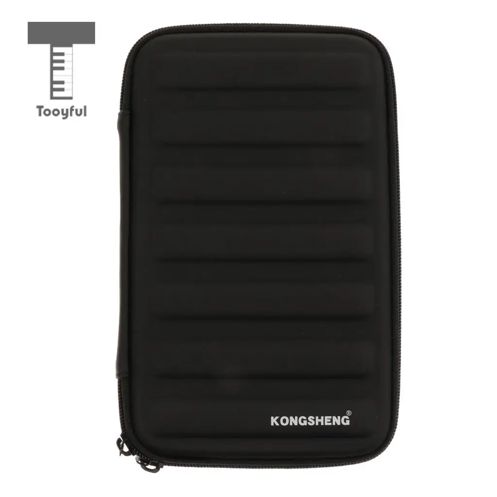 

Tooyful Portable EVA 10 Holes Harmonica Storage Case Bag Mouth Organ Box Container Black - Hold 7pcs Harmonicas