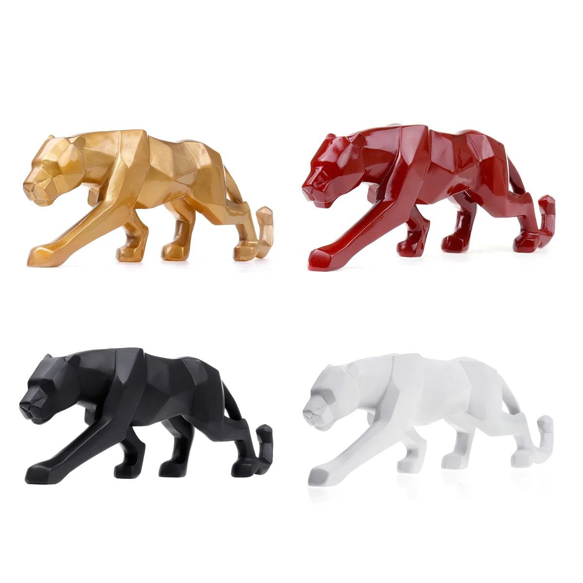 Современный абстрактный арт разноцветный леопард Смола пантера Статуэтка