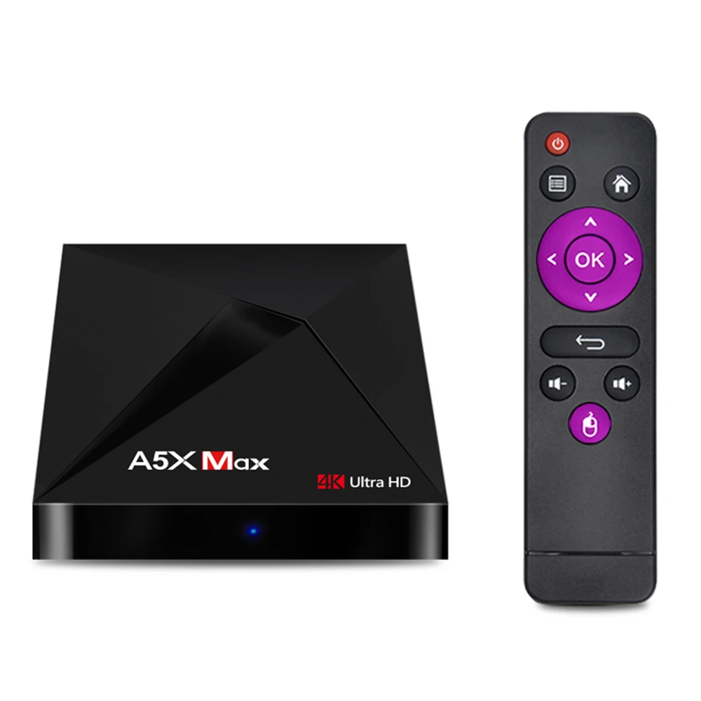 A5X MAX Android 9 0 ТВ коробка 4 K HD ГБ/32 ГБ RK3328 Мали-450 Smart Media Player 1000 м Lan | Электроника