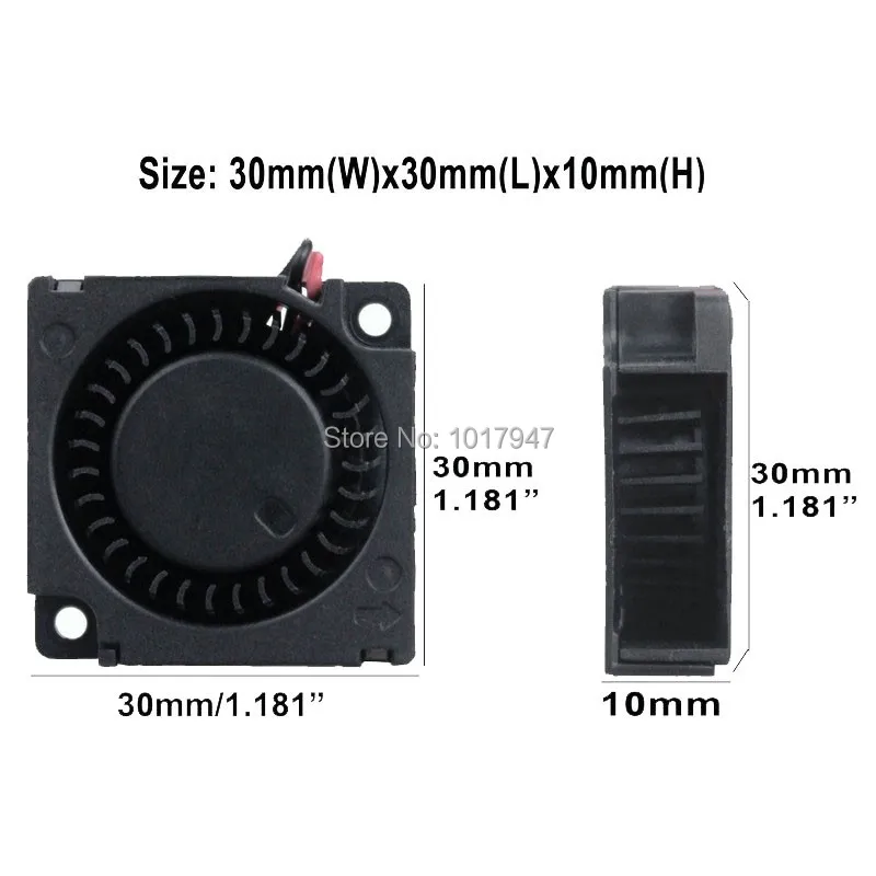 Кулер для 3D принтера RepRap 2 провода 12 в пост. Тока 3 см 30 мм x 10 3010 1 шт.|cooling blower|blower