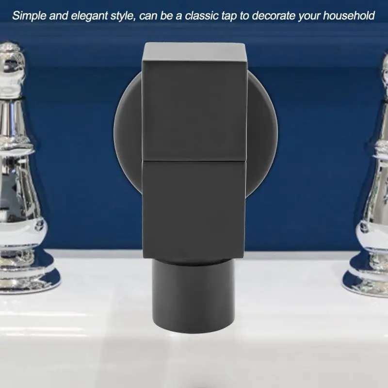 Black Brass Square Washing Machine Faucet Wall Mount Laundry Cold Water Tap Balck | Обустройство дома