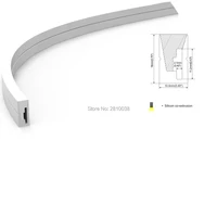 10 x 5 m setslot new developing flexible led profile rectangle type bendable led aluminum profile for wall or floor lights