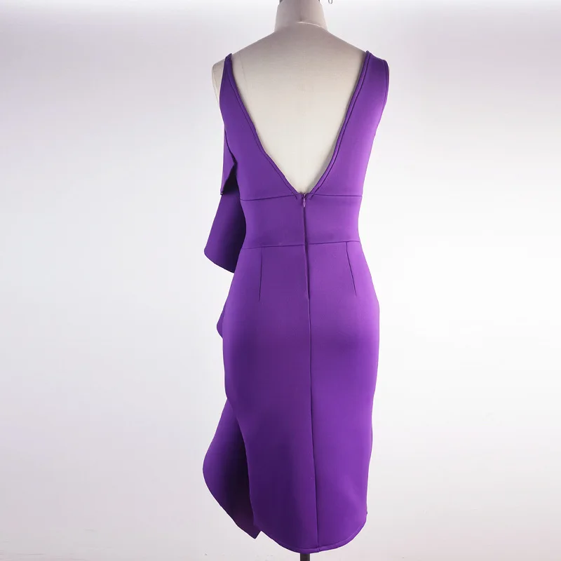 

2019 New Lotus Leaf V Camisole Sexy High Waist Dress Woman Lady Party Dress gothic