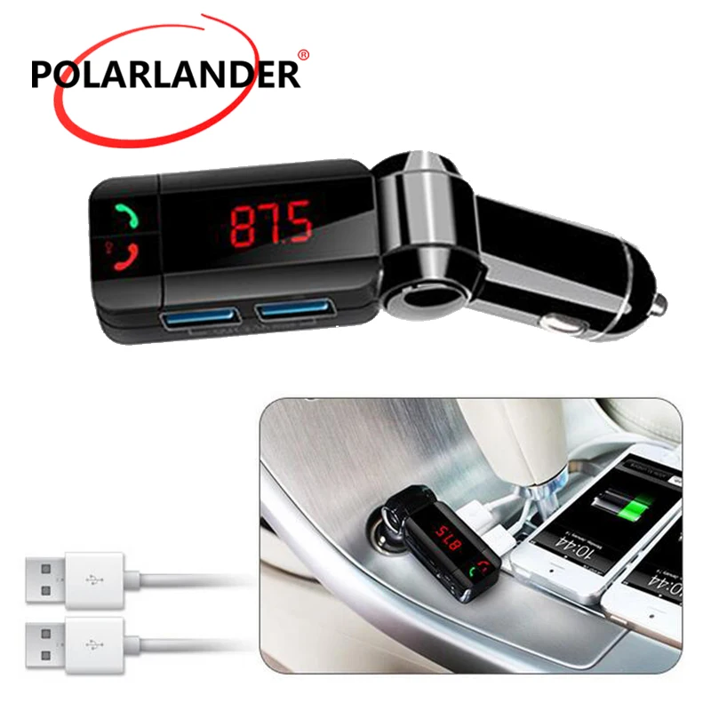 Bluetooth MP3 PlayerHandsfree автомобильный комплект AUX Hands Free FM передатчик с двойным USB SD LCD