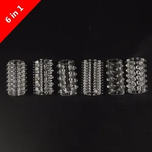 6 в 1, разноцветный презерватив для пениса