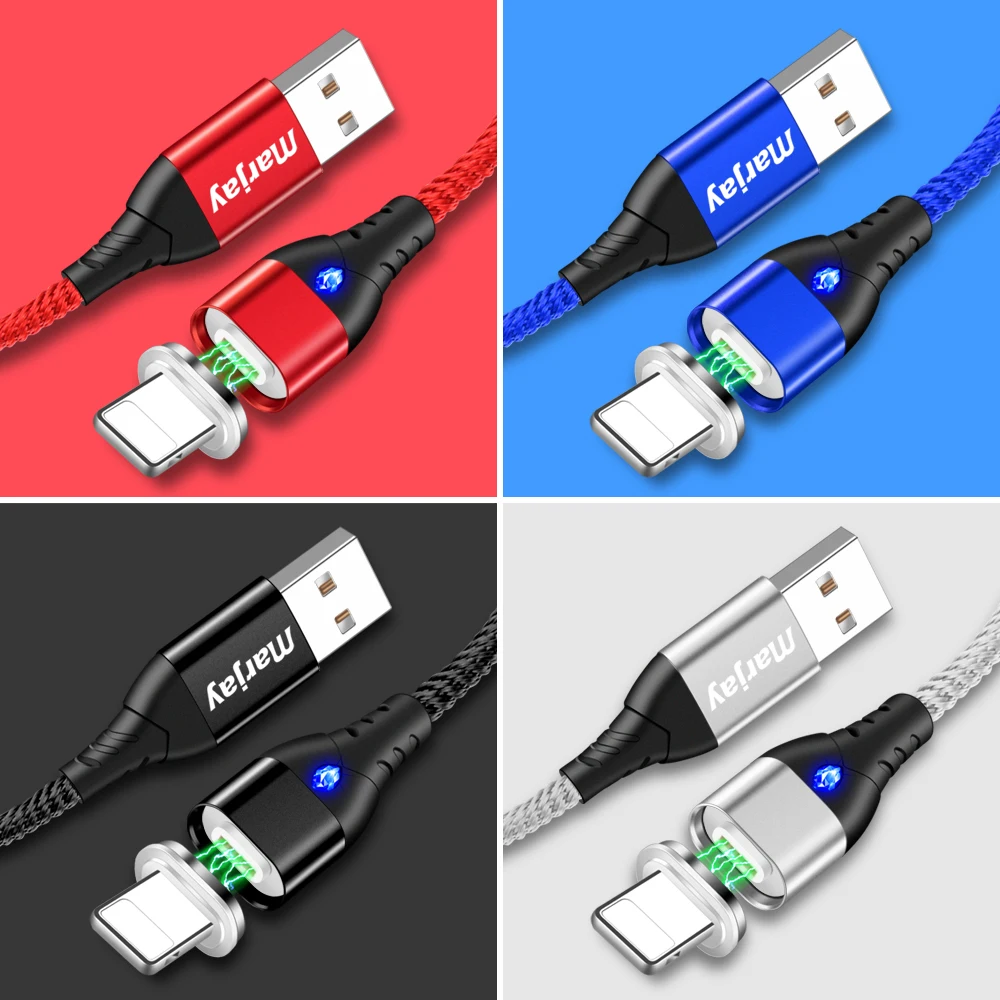 Магнитный кабель Marjay 3A Micro USB для iPhone X Type-C магнитное зарядное устройство быстрой
