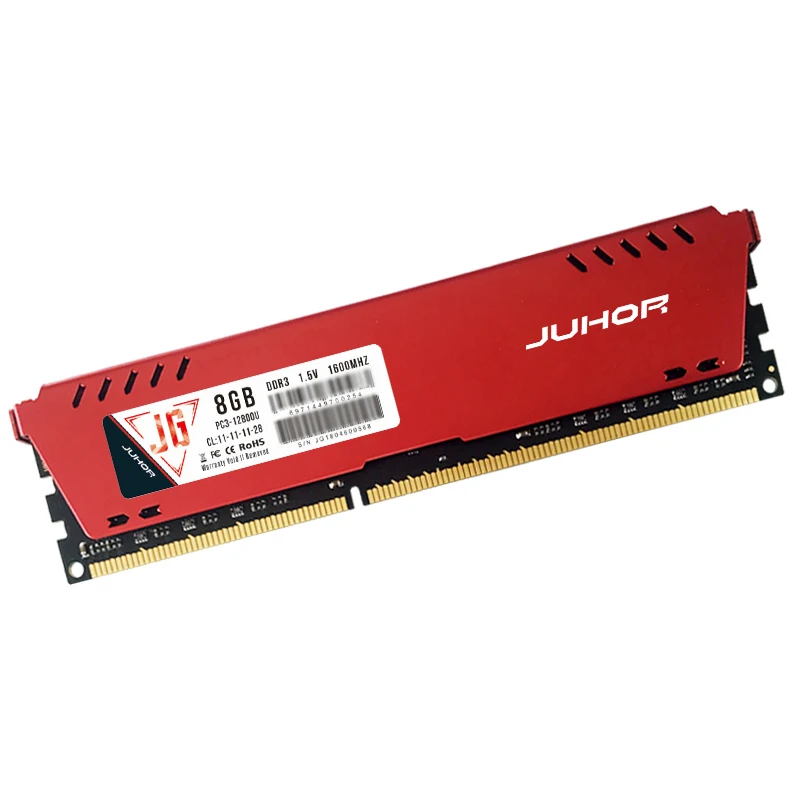 JUHOR Ddr3 1600Mhz 1 5 V 240 Pin Ram память с теплоотводом для ПК рабочего стола (8G)|Оперативная