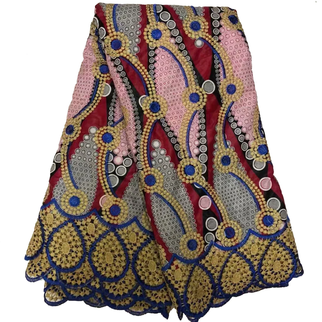 6yards Latest 2019 High Quality African Kente Custom Tissu Wax Veritable Real Print Fabric | Дом и сад