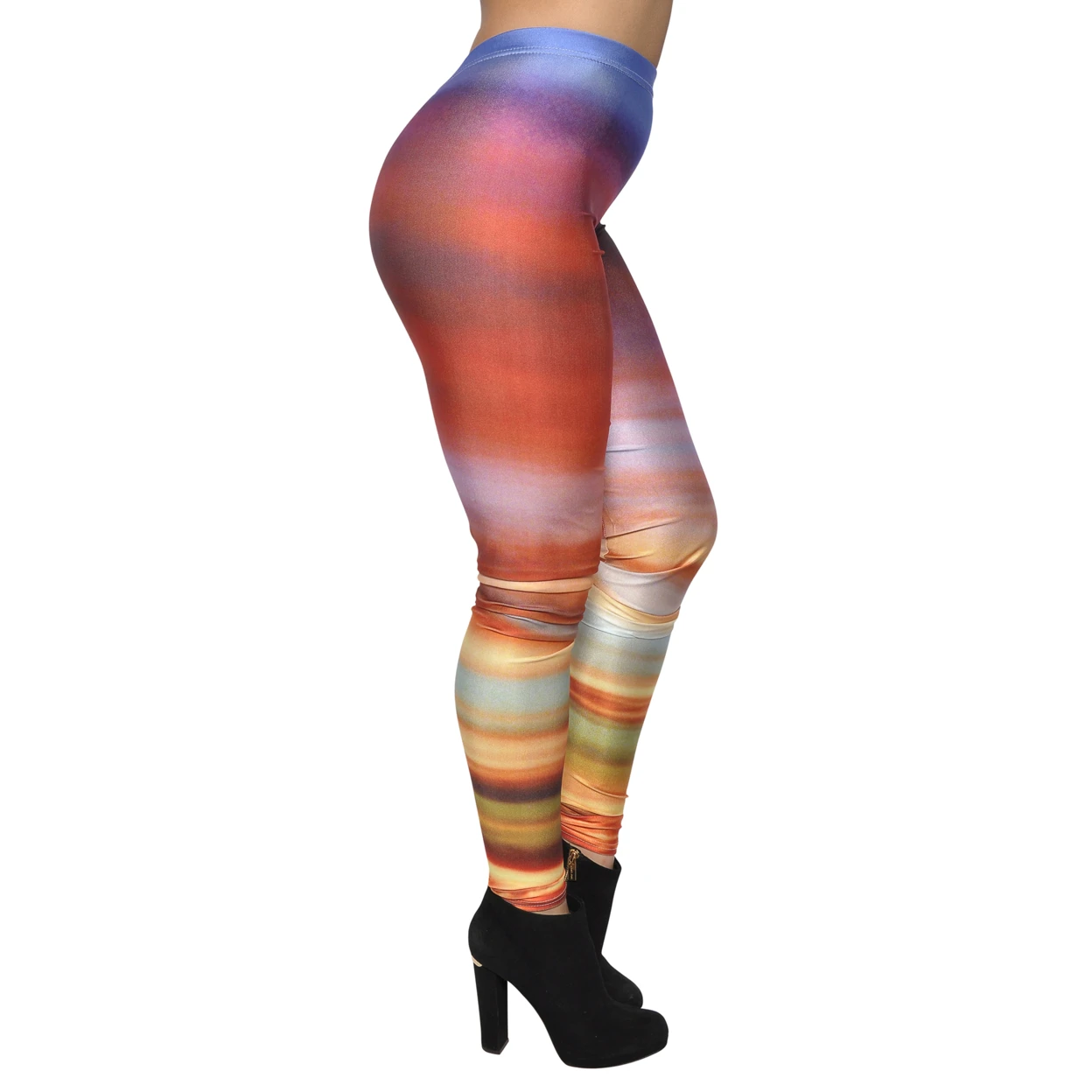 Women's Galaxy Colorful Rings Leggings Large | Женская одежда