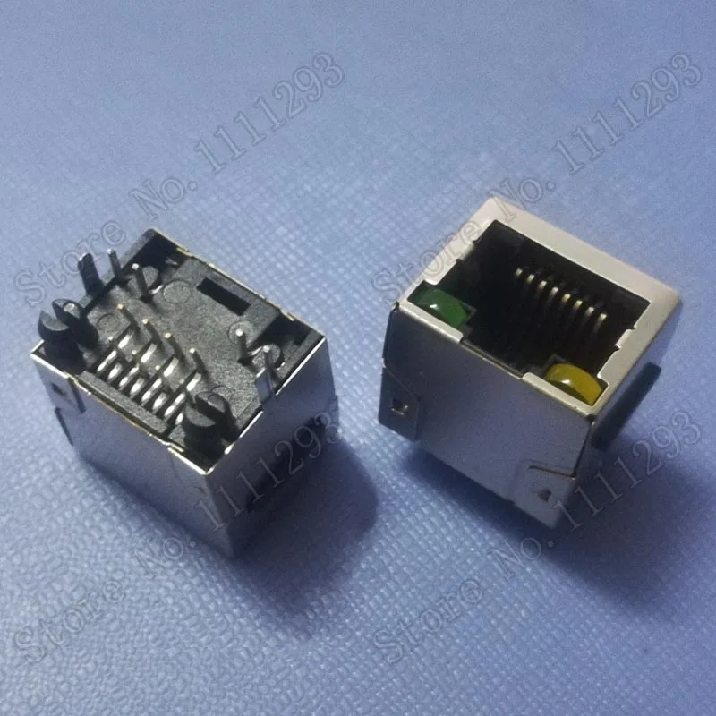 5 шт./лот Разъем Lan Jack с LED для ПК все в одном и т. Д. RJ45 порт 12pin|Соединители| |