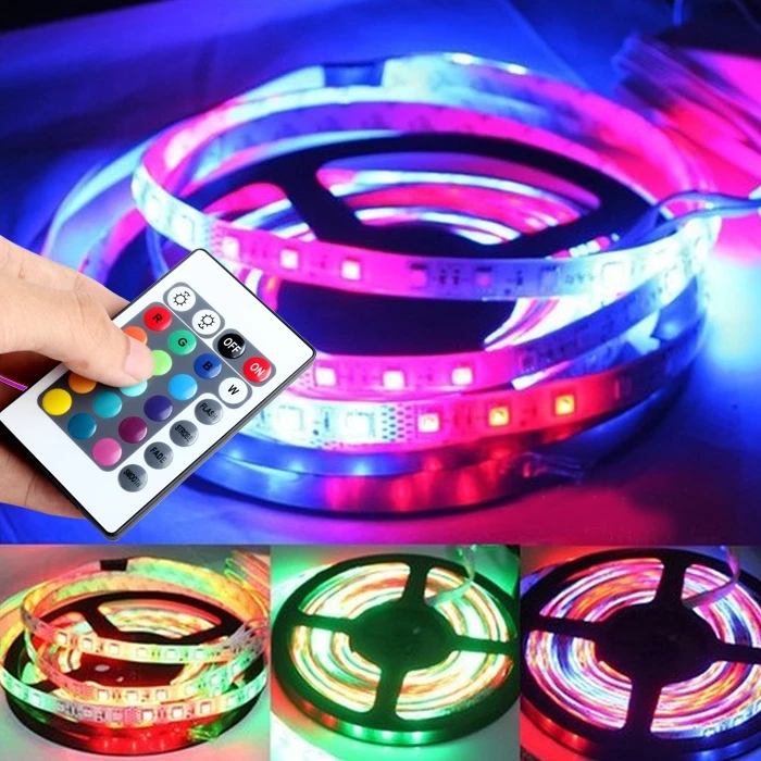 300 Светодиодная лента 5 м 3528 SMD RGB водонепроницаемая гибкая Энергосберегающая