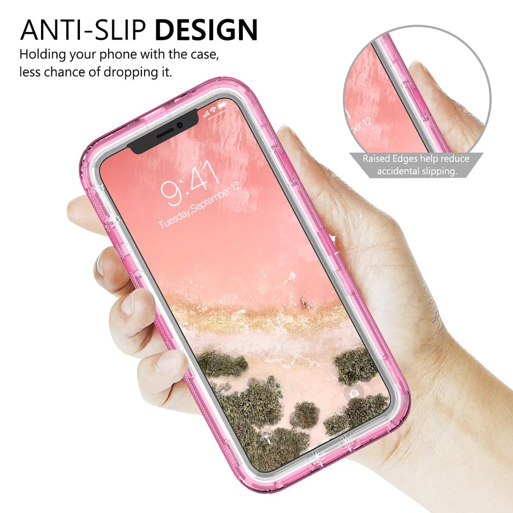 Защитный чехол Jetjoy для iPhone Xs Max/XR/X 360 прозрачный из поликарбоната и ТПУ|Бамперы| |