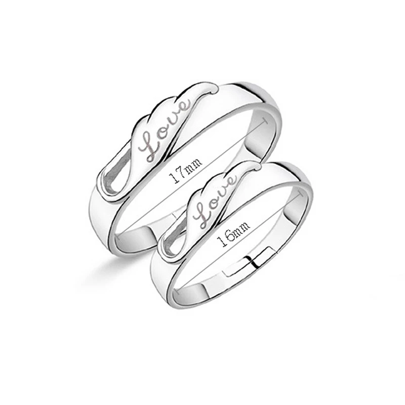 Hot Sale Bride Wedding Engagement Rings Bijoux Fashion 925 Sterling Silver For Women Couple Adjustable JN0351 | Украшения и