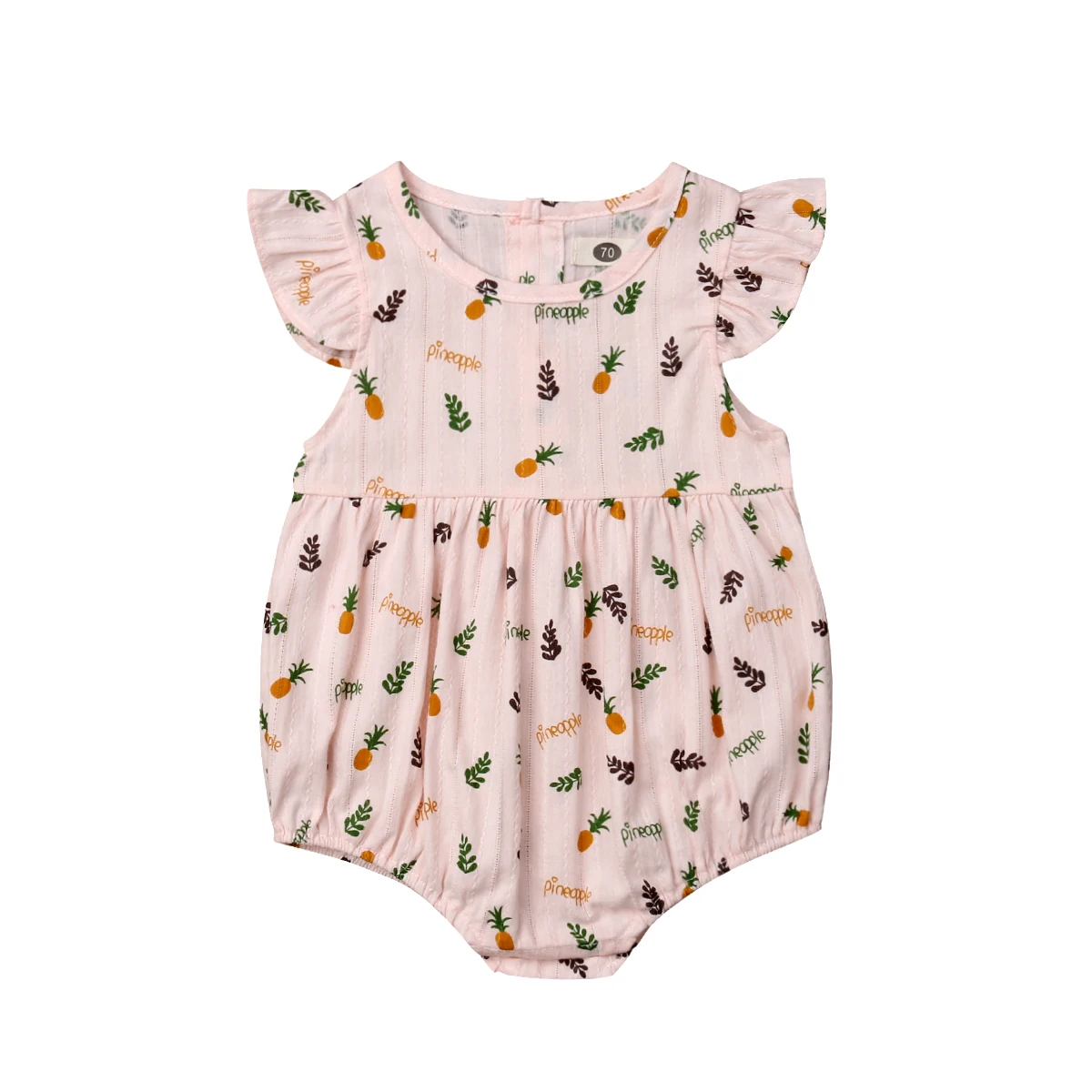 

Baby Girl Sleeveless Summer Bodysuit Fruit Print Clothes Outfit Little Baby Girls Clothes Pineapple Casual Cute 0-24M