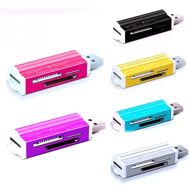 Мульти все в 1 Micro USB 2,0 считыватель карт памяти Адаптер для Micro HC TF M2 MMC MS PRO DUO кардридер