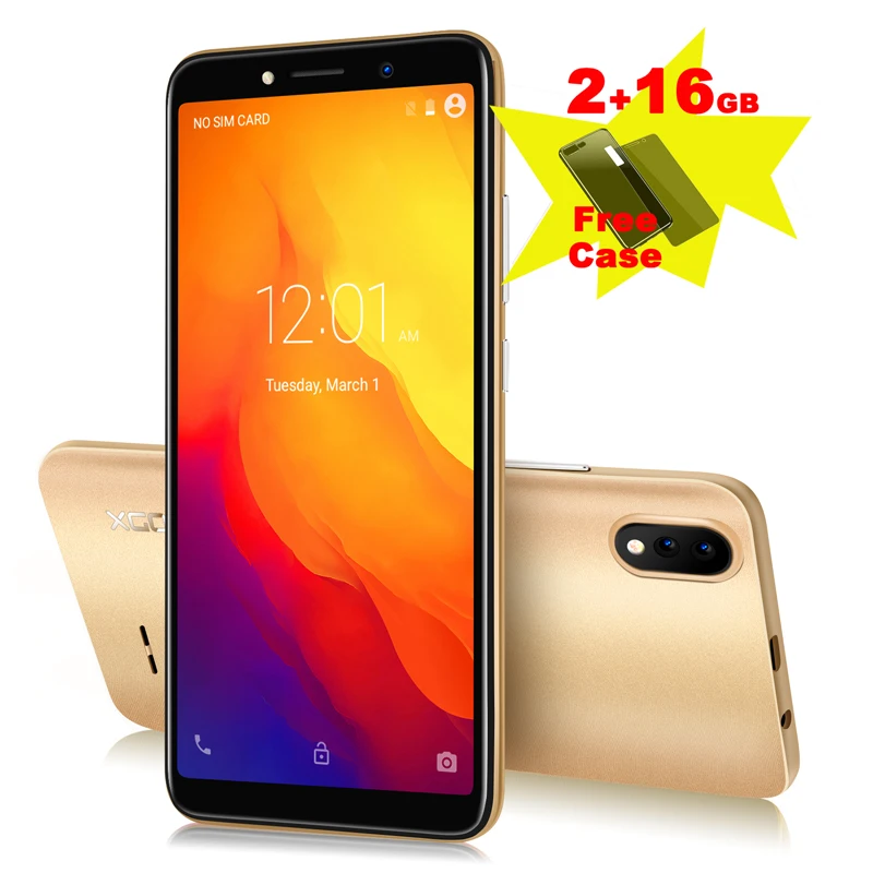 XGODY Новый 3G смартфон Android 8 1 5 дюймов 18:9 полный экран MTK6580 четырехъядерный 2 Гб ОЗУ 16