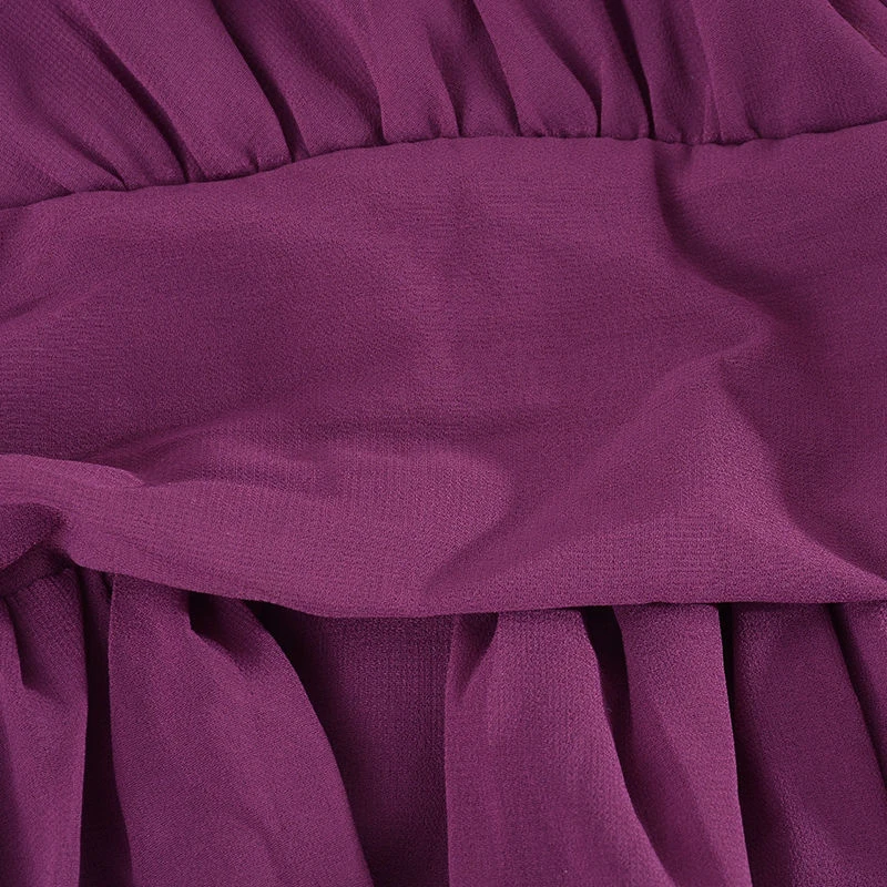 Женское шифоновое платье Элегантное Длинное Вечернее Платье С Рюшами однотонное