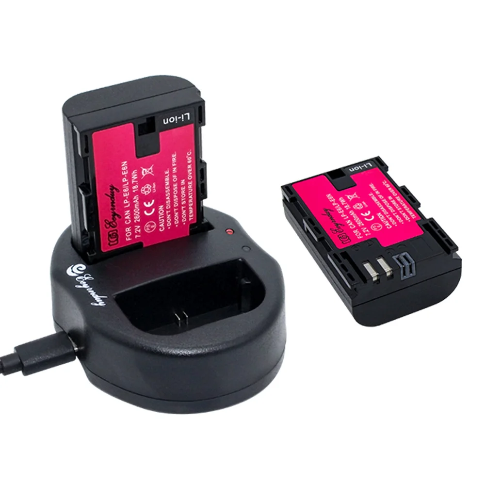 Зарядное устройство для аккумулятора 2 шт. 5D Mark II III IV 70D 5Ds 6D 80D 7D 60D R DSLR|battery for