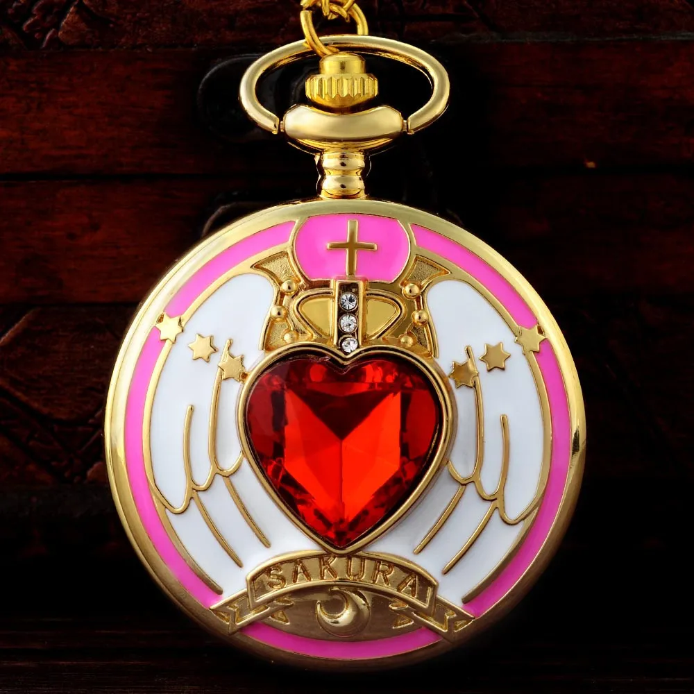 

vintage Bronze Fob watch steampunk pocket watch with chain necklace pendant for men and women