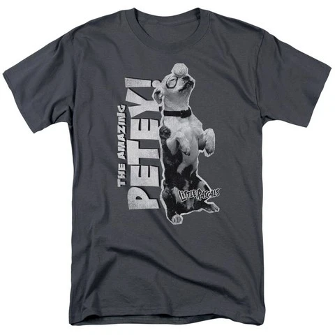 Trevco Little Rascals-Amazing Petey-футболка с коротким рукавом для взрослых 18-1-Charcoal Small |