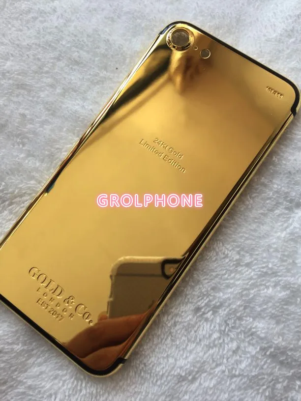 Хорошее качество Замена Роскошная задняя крышка шасси для телефона 7 gold co корпус 3
