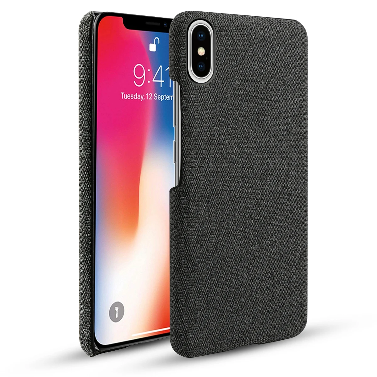 Для iPhone X XR Xs Max чехол ультра тонкий жесткий PC фетр тканая ткань противоударный для