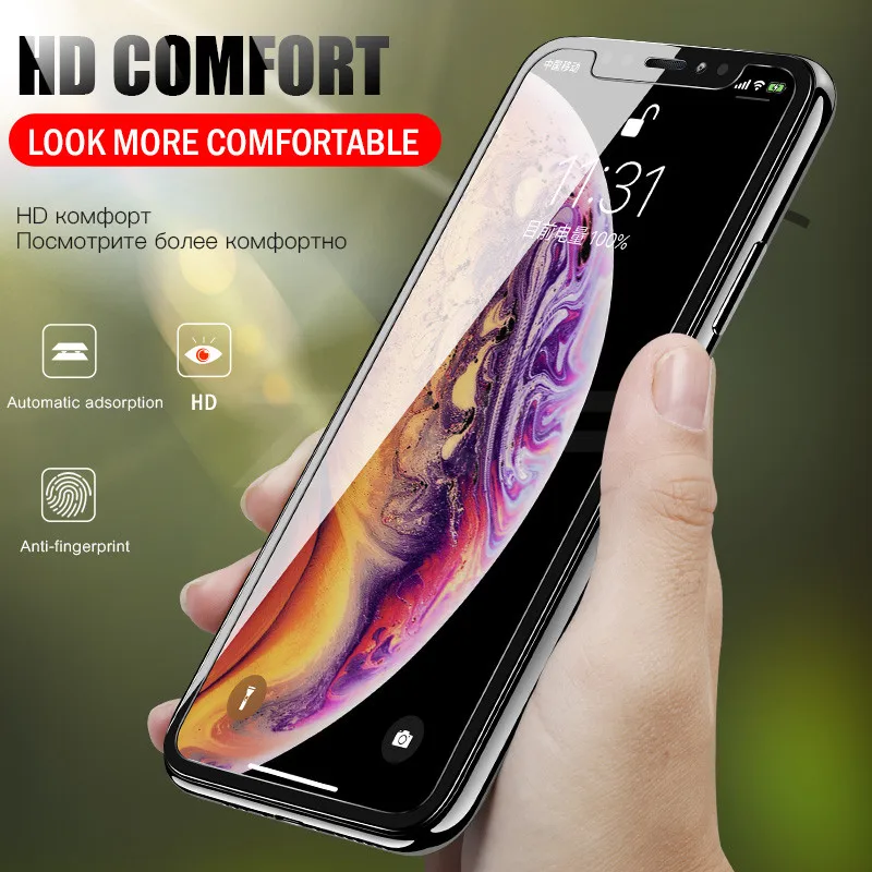Закаленное стекло 9H для iPhone XS Max XR X 5c 5s 5se 4 4s жесткая защита экрана защитная пленка