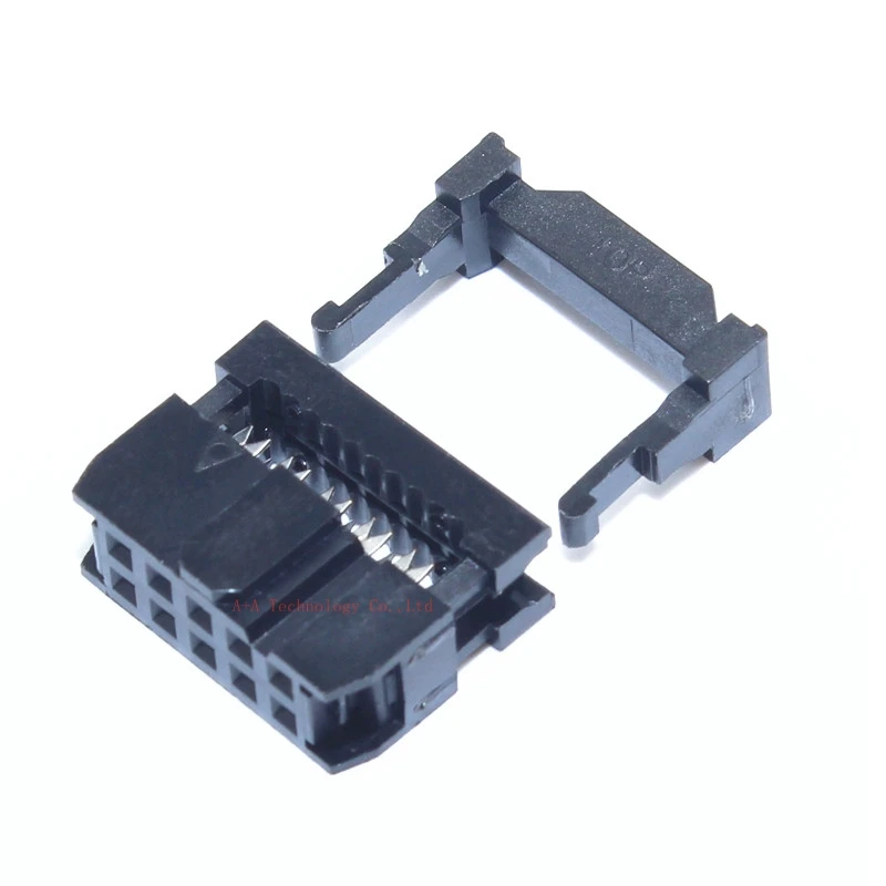 10 шт. FC 10p разъем IDC шаг 2 54 мм JTAG ISP двухрядный женский 2x5PIN 10PIN 10P для DC3 коробка