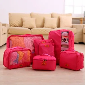 

Hot 7pcs Travel bag wash underwear clothing and footwear digital storage bag