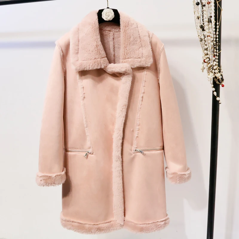 Женское пальто с карманами Inverno Jaquetas Feminino длинное однотонное отложным воротником