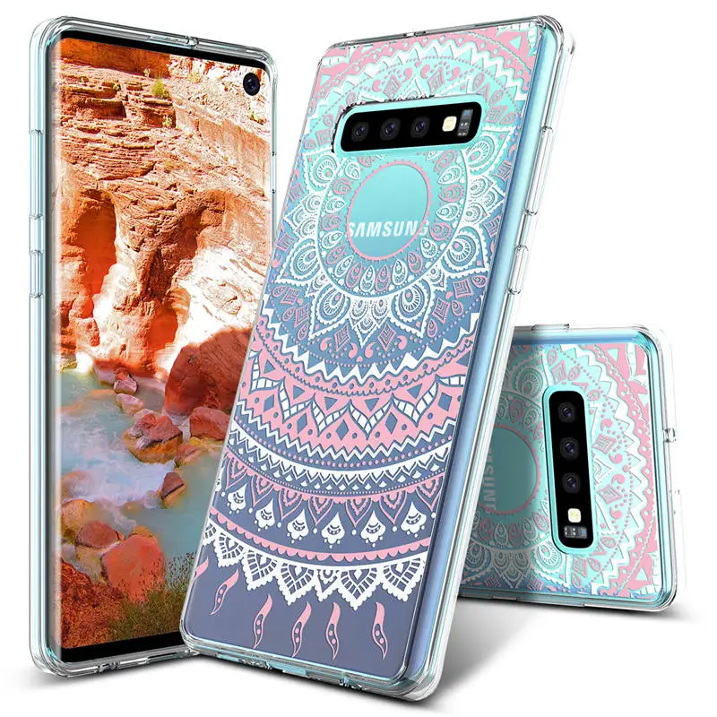 Футляр для samsung Galaxy S10 Lite чехол плюс крышка цветы дурмана Жесткий ПК Мягкий край