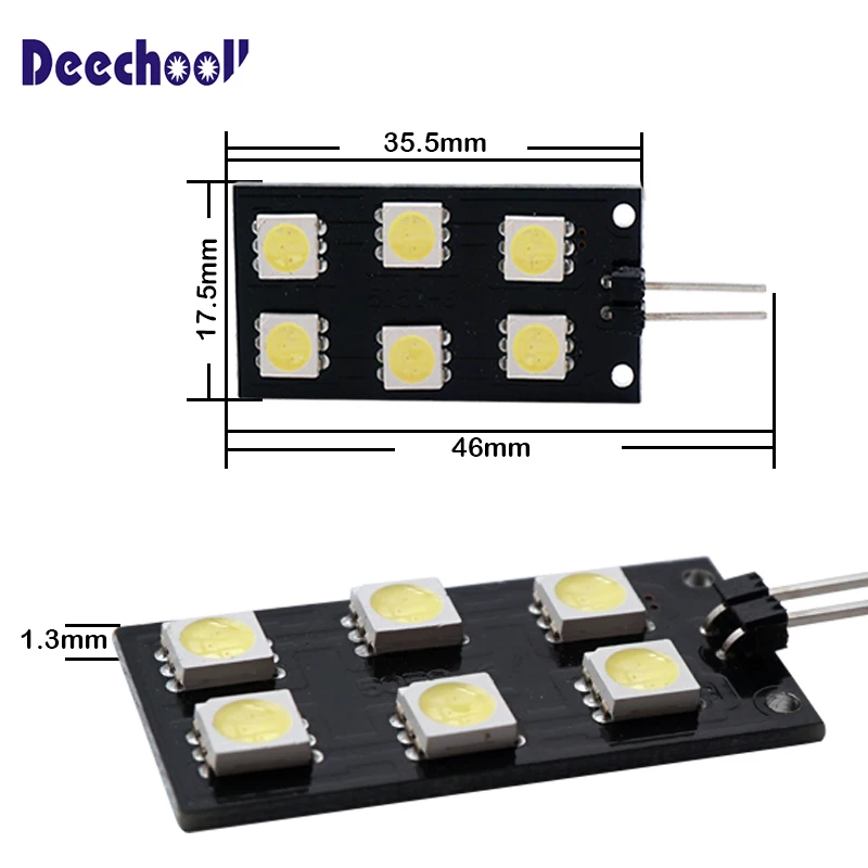 Deechooll 2x CANBUS 6 SMD светодиодный автомобильный светильник без ошибок для Audi A4 S4 B8 2008 2015