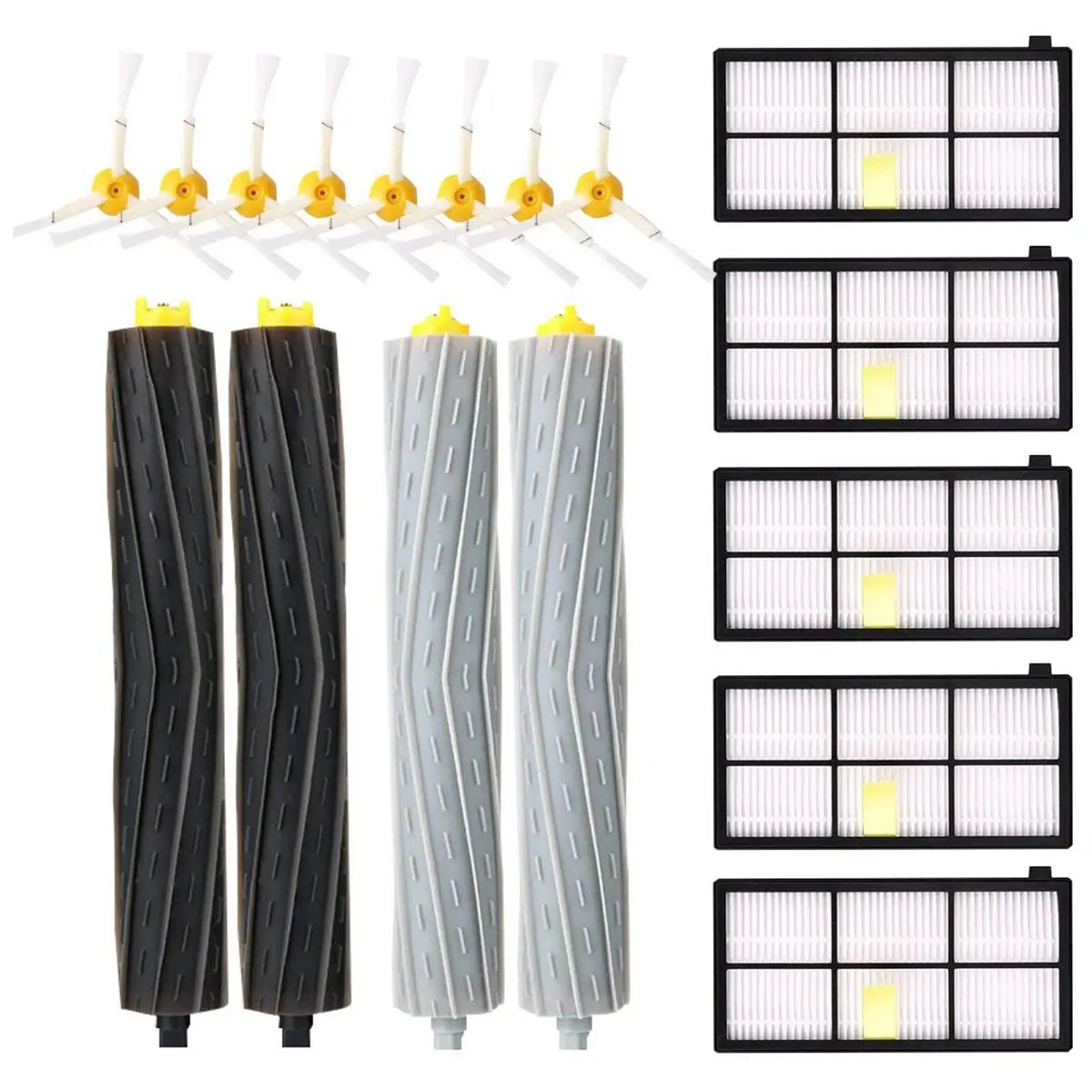 Replacement Parts Kit for iRobot Roomba 980 990 900 896 886 870 865 866 800 Accessories with 8 Side Brushes + 5 Filter 2 | Бытовая