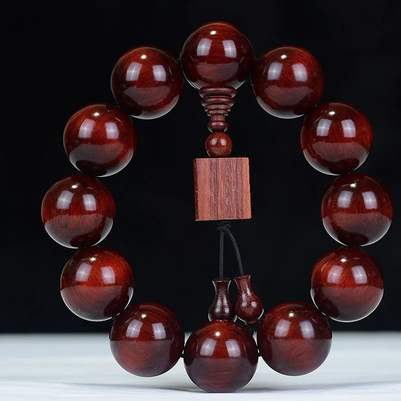 AURAREIKI Padauk Rhinoceros Horn Buddha Beads ручная гирлянда Розария с амулетами украшения