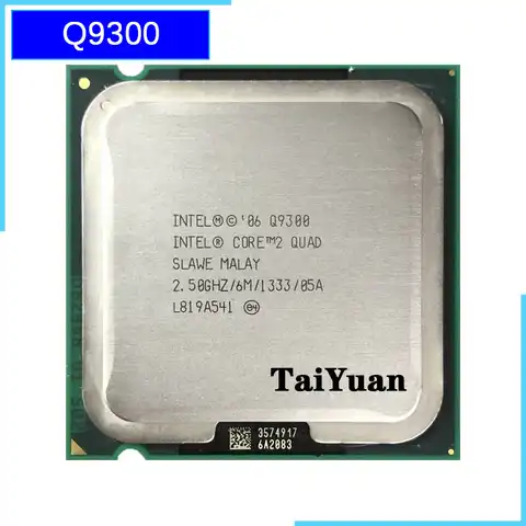 Процессор Intel Core 2 Quad Q9300, 2,5 ГГц, четырехъядерный, 6 Мб, 95 Вт, 1333 LGA 775