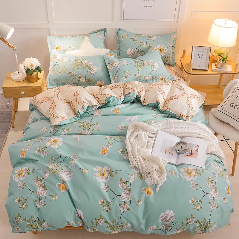 

Butterfly Bed Linens High Quality 3/4pc Bedding Set duvet Cover+beds sheet+pillowcase High quality luxury soft comefortable 29