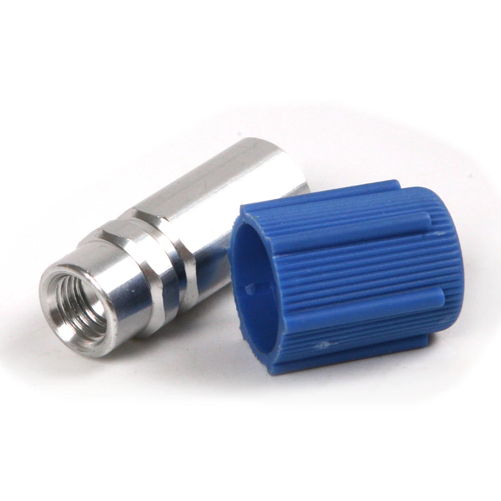 Новое 1 шт. железо 28 мм синий низкое давление R12 порт принять 7/16 &quotR134a быстрое