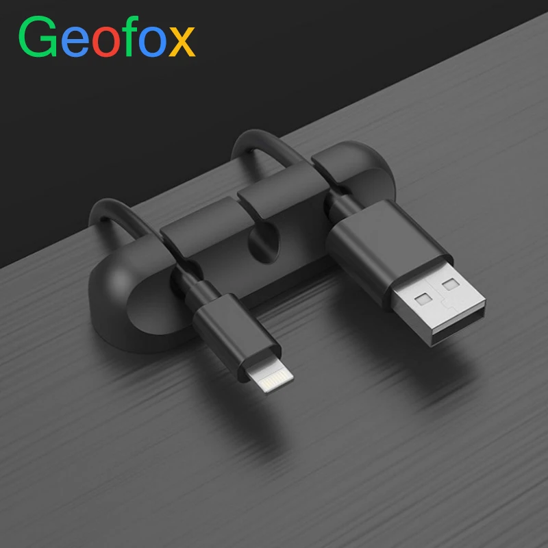 Geofox USB кабель намотки гибкий управления с зажимами держатель для мыши наушники