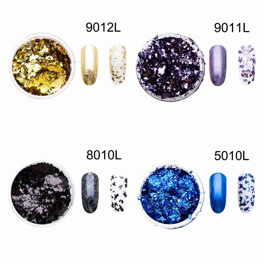 Magic Mirror Effect Glitter Nail Flakes Sequins Powder Colorful Irregular Paillette Chrome Pigment Decoration SF3049 | Красота и