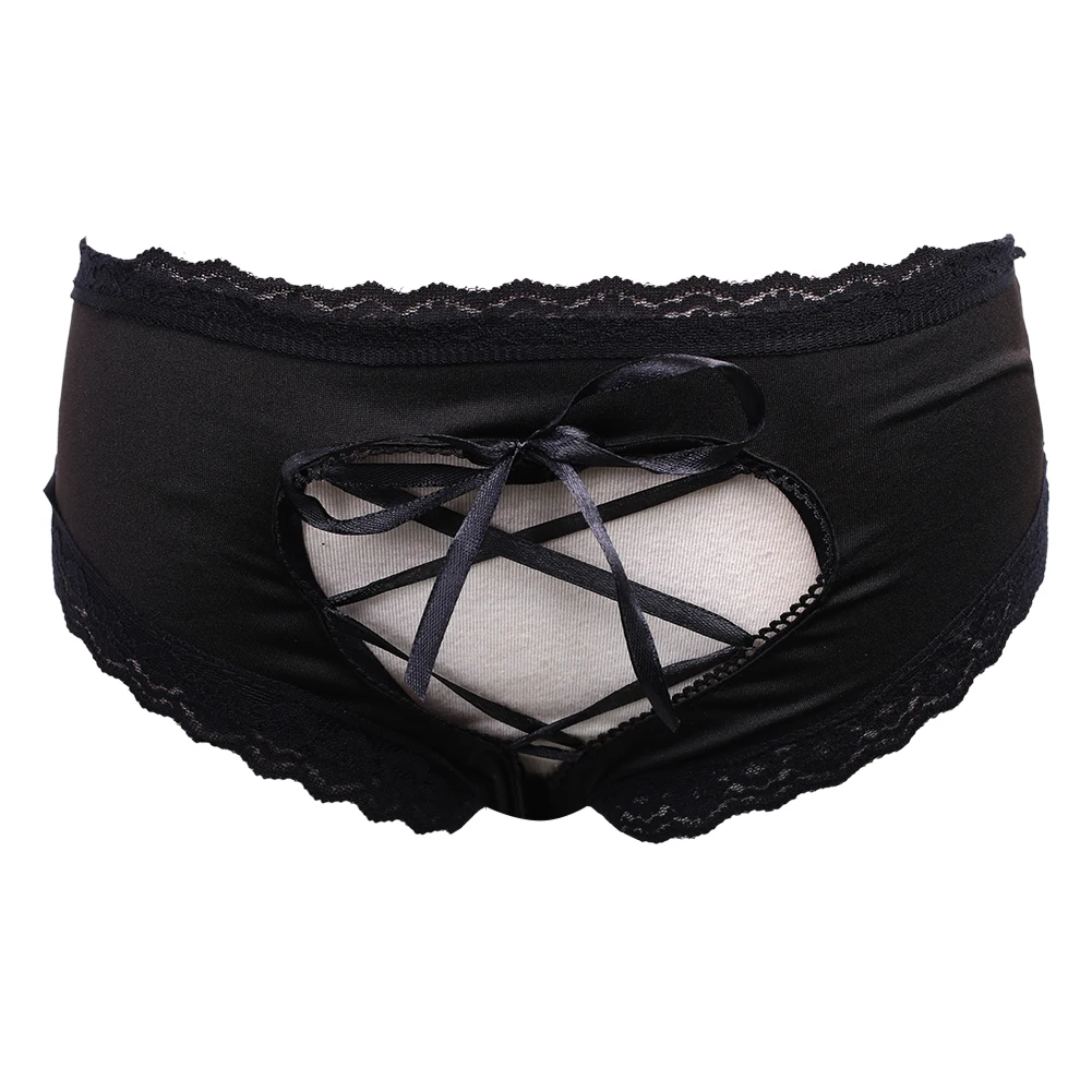 Sexy Lingerie Women Hollow Heart Crotchless G-String Slips Thongs Panties Knickers Nightwear Underwear | Тематическая одежда и