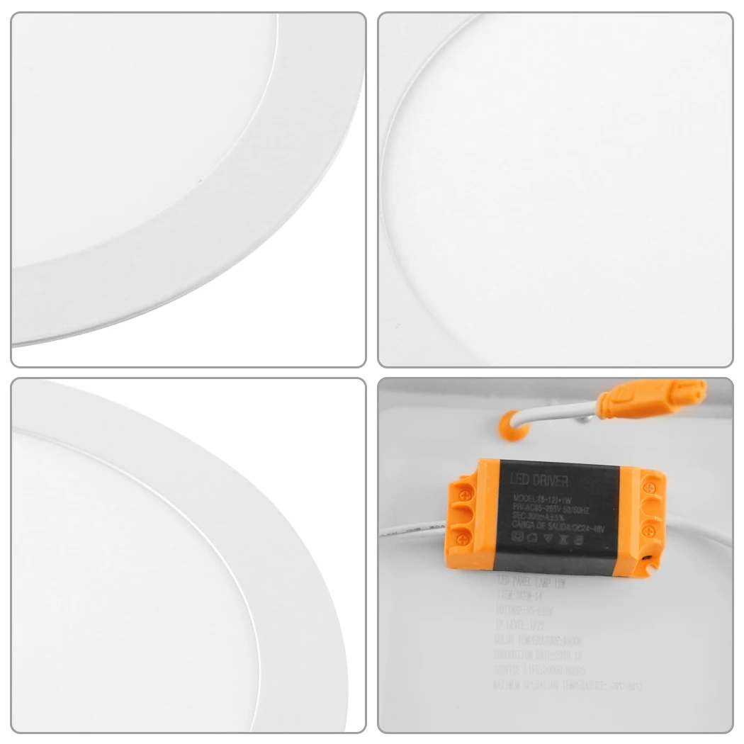 3W LED Panel Light Round Ultra Thin Downlight AC85-265V Ceiling Recessed Indoor | Освещение