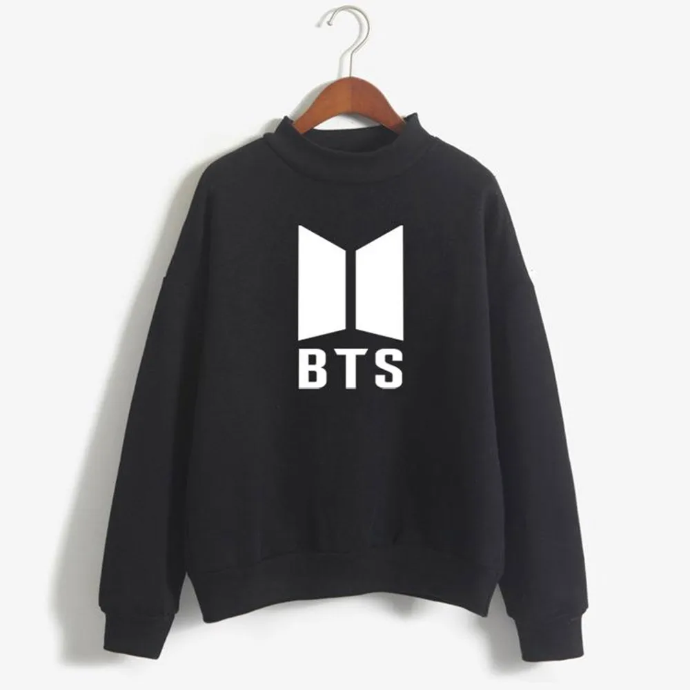 Большие размеры толстовки с принтом 2018 Мода BTS Толстовка для женщин Женские кофты