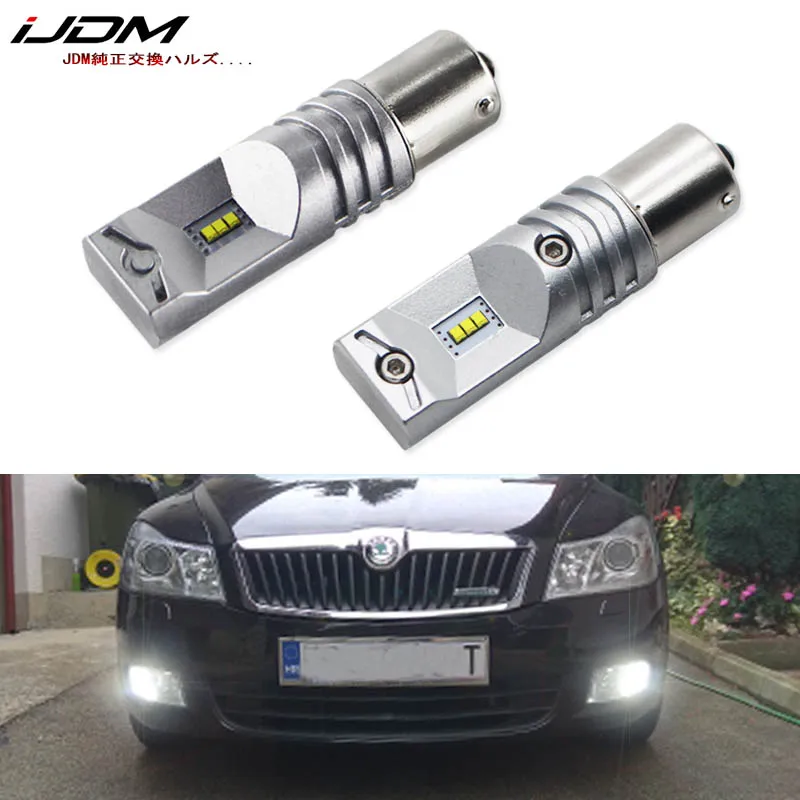 IJDM белый 6000K Canbus без ошибок 1156 P21W светодиодный светильник для Skoda Superb Octavia 2 FL 2011 2012