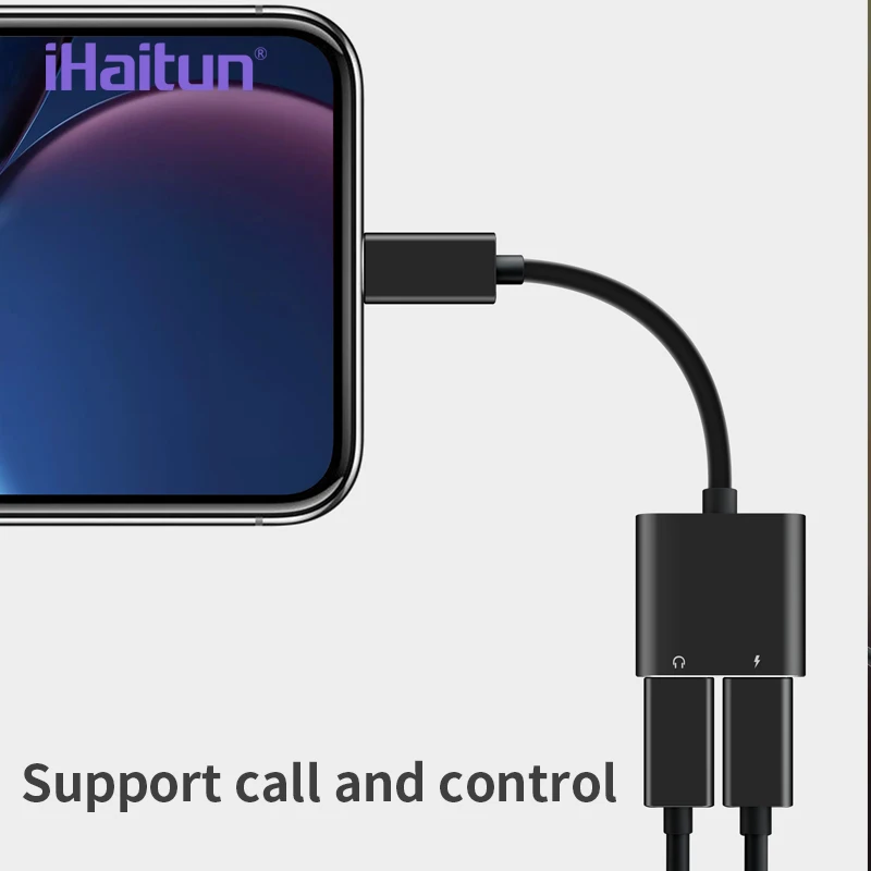 IHaitun 2in1 Кабель адаптер для iPhone XS MAX XR X 7 8 плюс Splitter конвертер Зарядное устройство